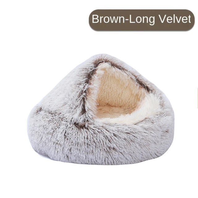 Plush Cat Round Bed