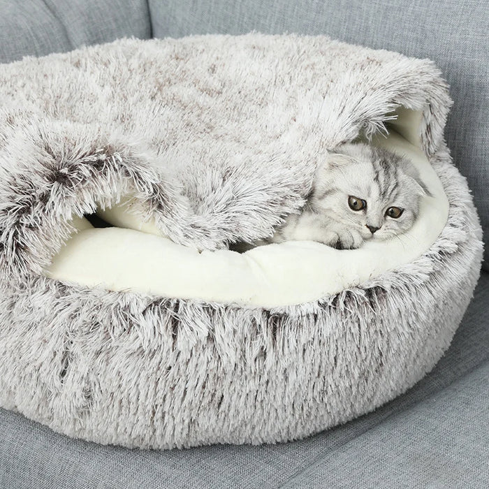 Plush Cat Round Bed