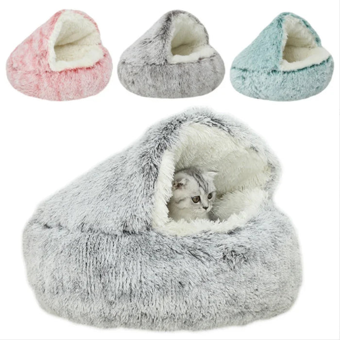 Plush Cat Round Bed