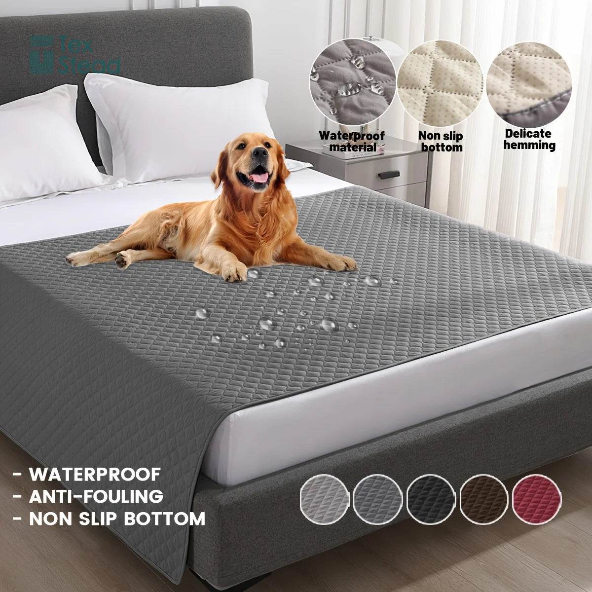 Anti-Leak & Non-Slip Dog Bed Cover – Waterproof Pet Blanket for Sofa - Moment Pets