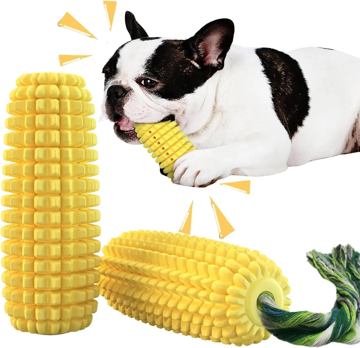 Interactive Corn Toothbrush Dog Toy