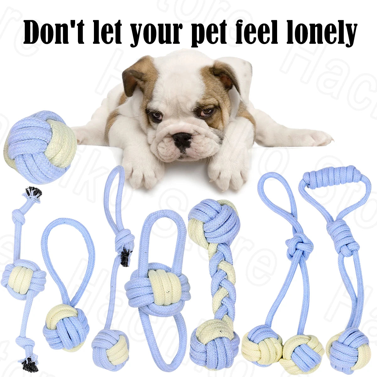 Indestructible Interactive Cotton Rope Toy