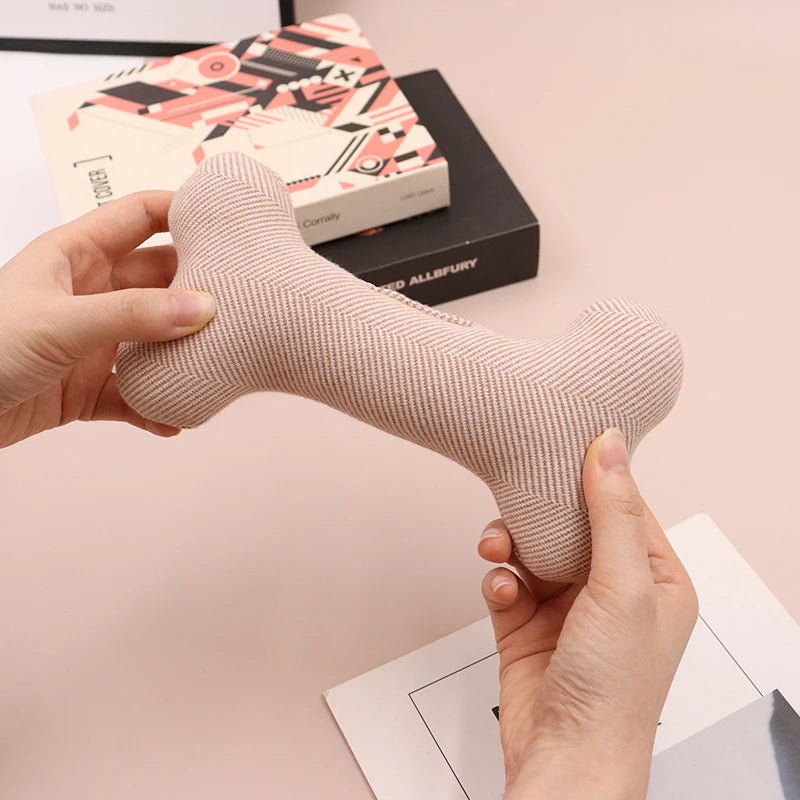 Indestructible Interactive Squeaky Dog Bone
