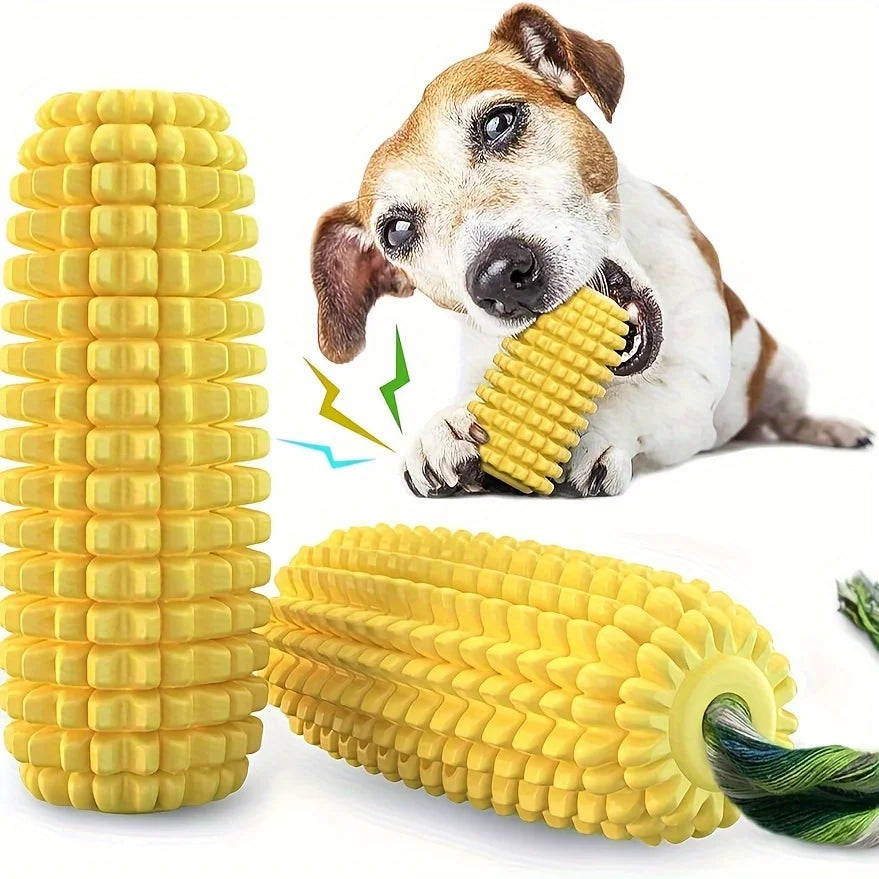 Interactive Corn Toothbrush Dog Toy