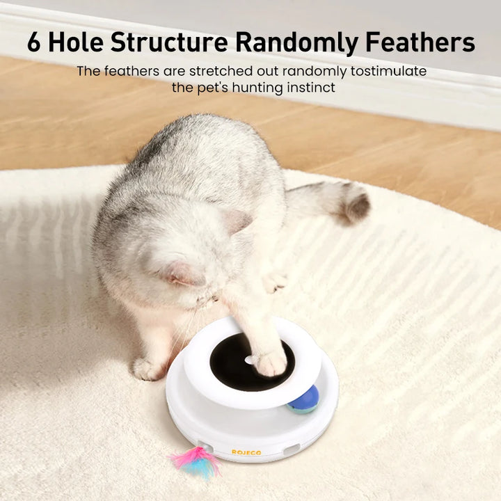 2-in-1 Automatic Cat Feather Toy