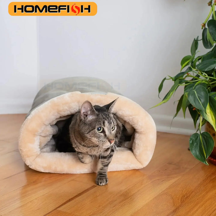 Autumn and Winter Cat Sleeping Bag Semi-enclosed Cat Nest Warm Small and Medium-sized Pet Nest Can Be Disassembled and Washed