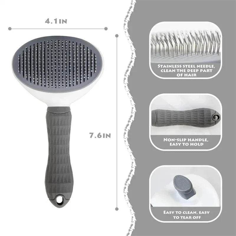 Self-Cleaning Pet Grooming Brush - Moment Pets