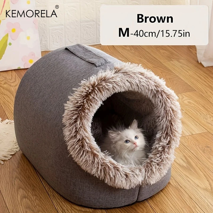 Winter Warm Pet Cave Bed