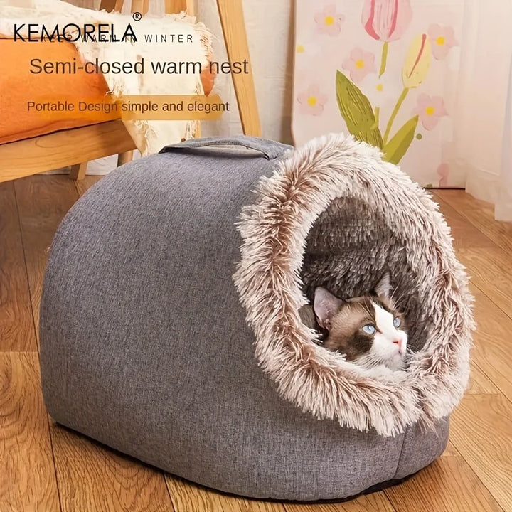 Winter Warm Pet Cave Bed