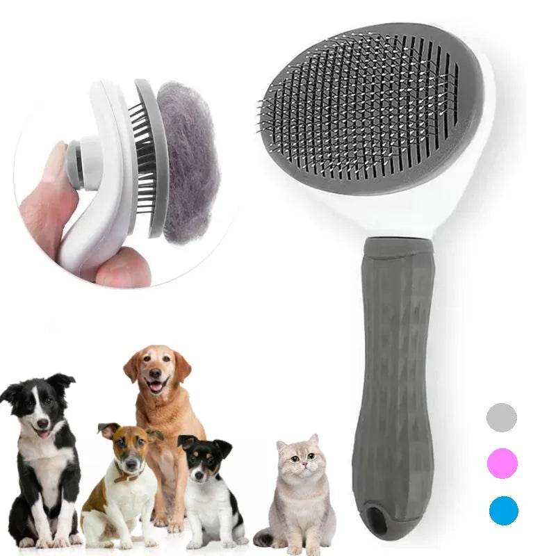 Self-Cleaning Pet Grooming Brush - Moment Pets