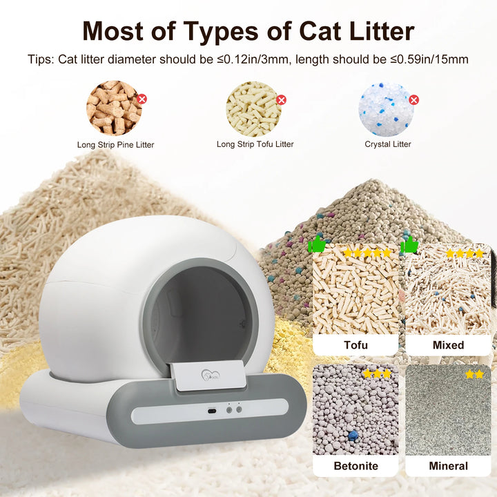 65L Self-Cleaning Litter Box