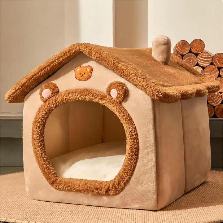 Foldable Pet House - Removable Washable Cat Cave & Puppy Sofa Bed