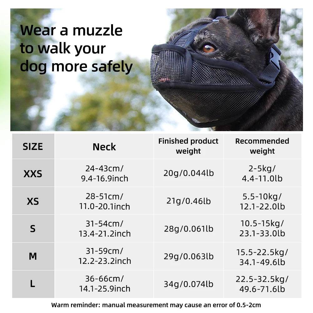 Dog Muzzle Short-Snouted Dogs - Moment Pets