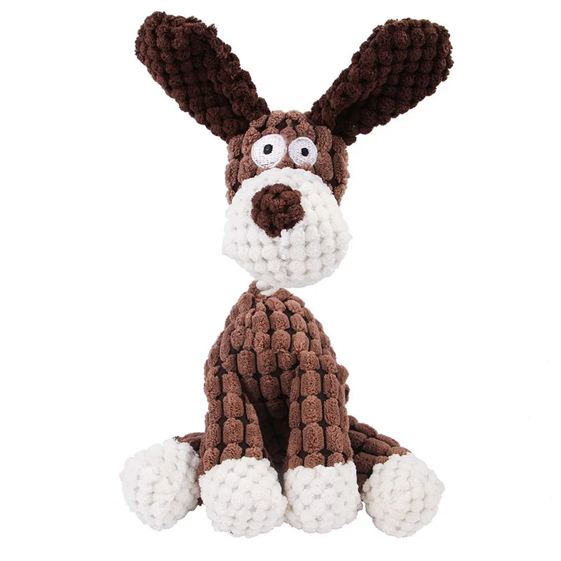 Corduroy Squeaky Dog Plush Toy