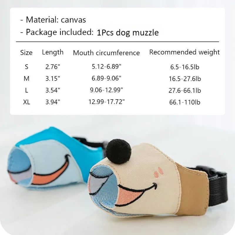 Adjustable Breathable Dog Muzzle