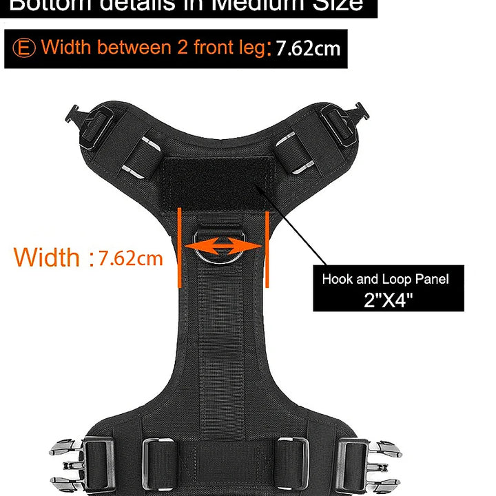 Tactical Military Dog Harness with Leash Set - Professional Training Vest for Large Breeds