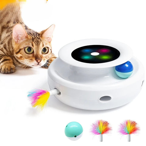 2-in-1 Automatic Cat Feather Toy