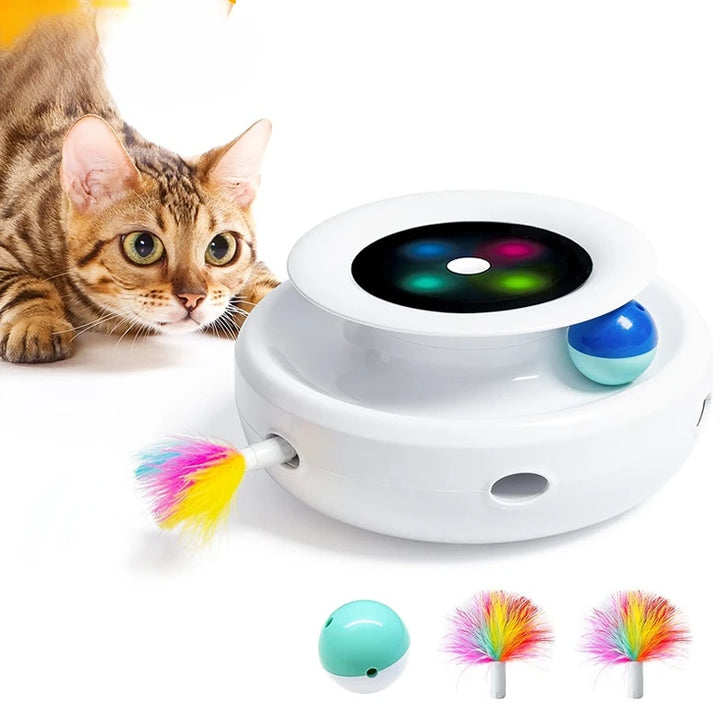 2-in-1 Automatic Cat Feather Toy