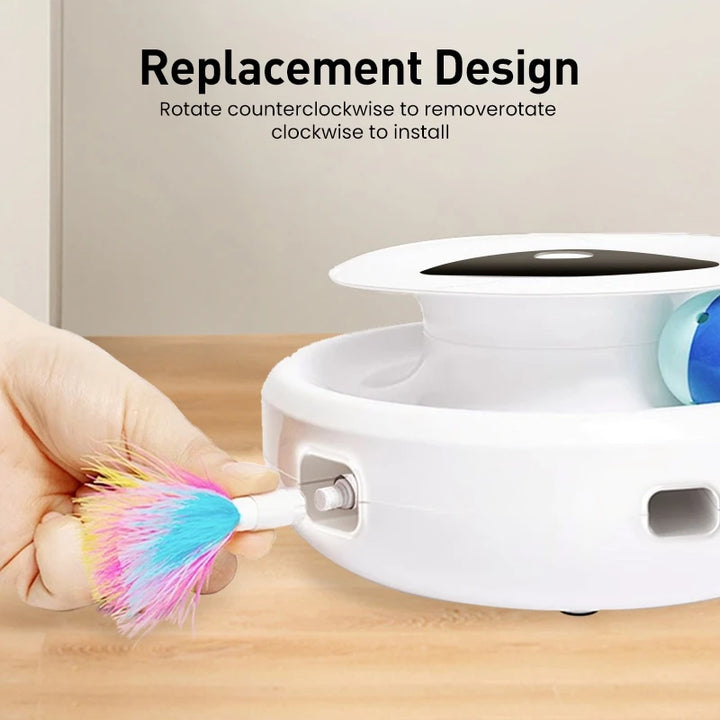 2-in-1 Automatic Cat Feather Toy