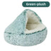 Soft Plush Pet Bed - Winter Warm Semi-Enclosed Cat & Dog Nest