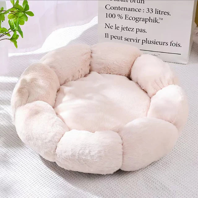 Soft Plush Cat Flower Nest