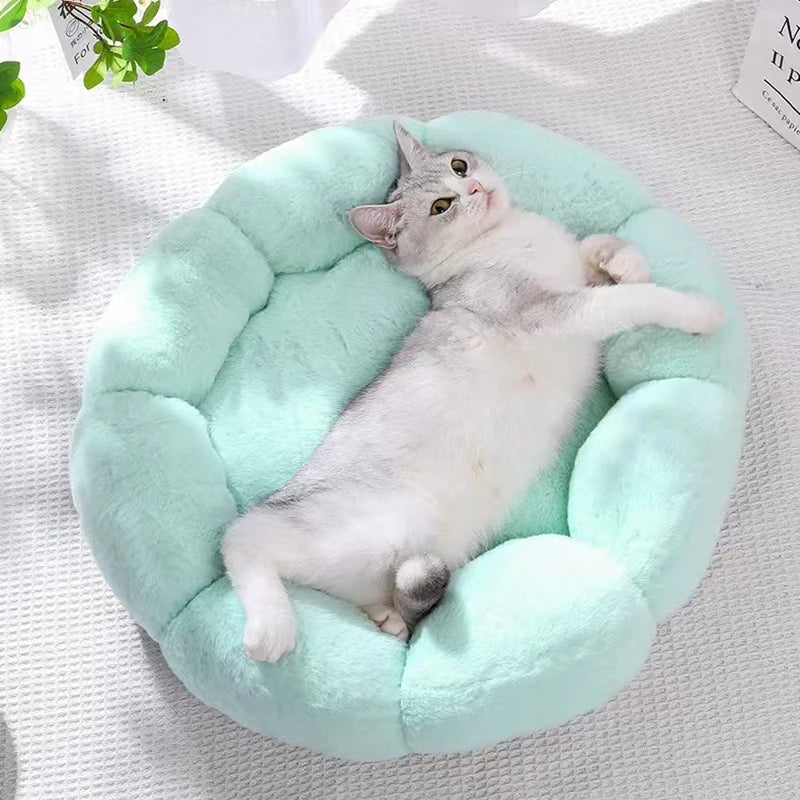 Soft Plush Cat Flower Nest - Moment Pets