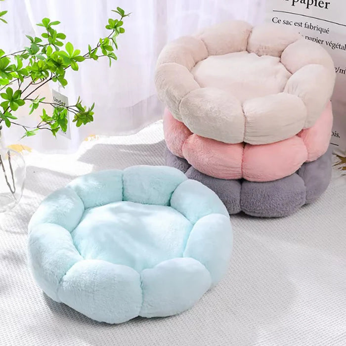 Soft Plush Cat Flower Nest