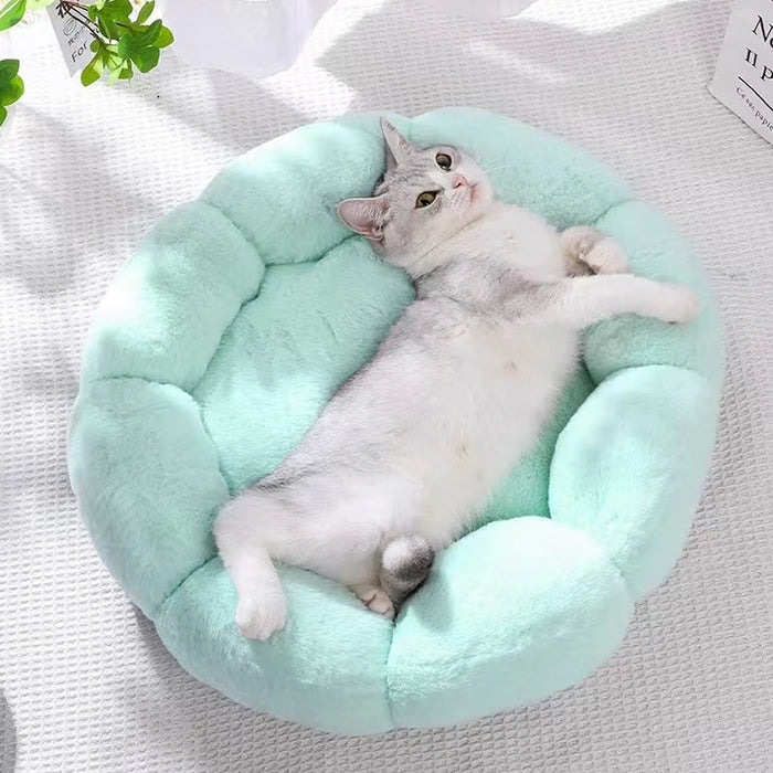 Soft Plush Cat Flower Nest