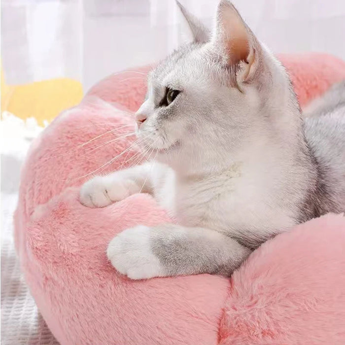 Soft Plush Cat Flower Nest