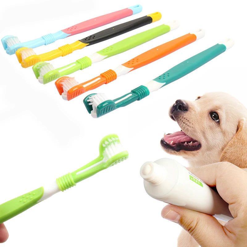 Three Sided Dog Toothbrush - Moment Pets