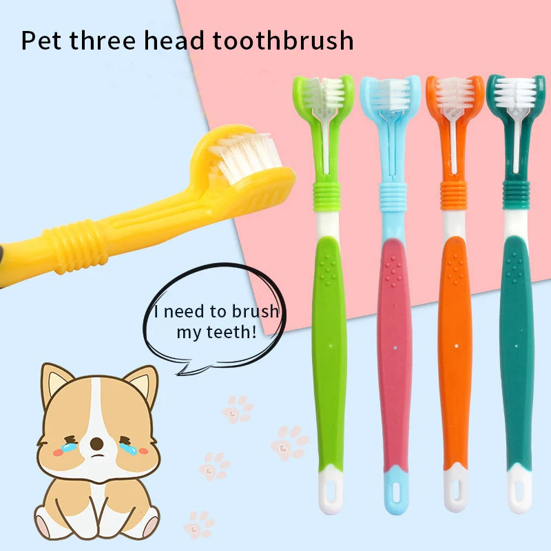 Three Sided Dog Toothbrush - Moment Pets