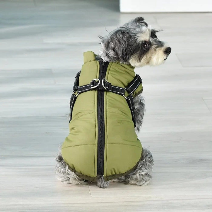 Dog Clothes Waterproof Pet Coat With Harness