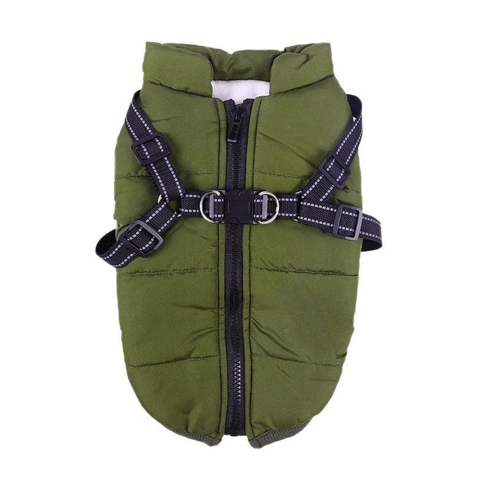 Dog Clothes Waterproof Pet Coat With Harness