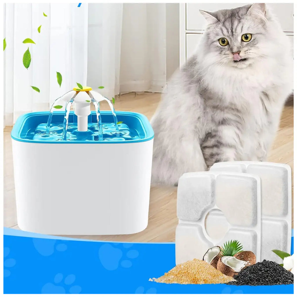 Fuente de Agua Eléctrica con Luz "AguaViva" para mascotas | Alimentación - Envío gratis Chile
