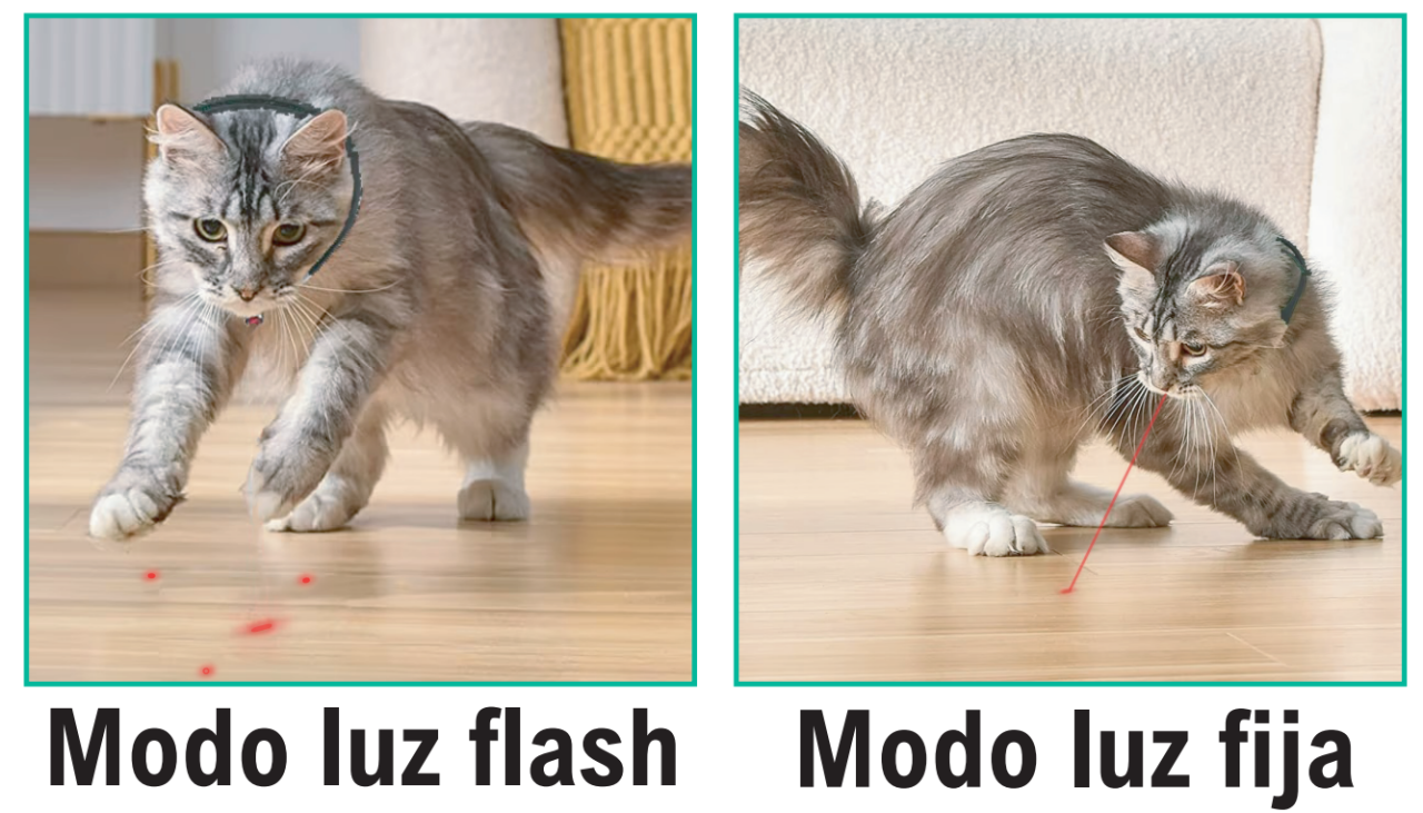 Collar de Juego Láser Interactivo para Mascotas – Recargable y Ajustable 